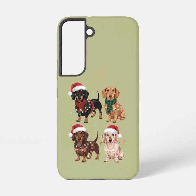 Dachshund Christmas Dog Mum Lover Xmas Gift Samsung Galaxy S22 Case (Back)