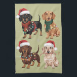 Dachshund Christmas Dog Mum Lover Xmas Gift Tea Towel<br><div class="desc">Dachshund Christmas Dog Mum Lover Xmas gift</div>
