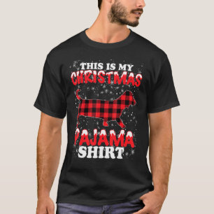 Dachshund Christmas Dog This Is My Xmas Pajama T-Shirt
