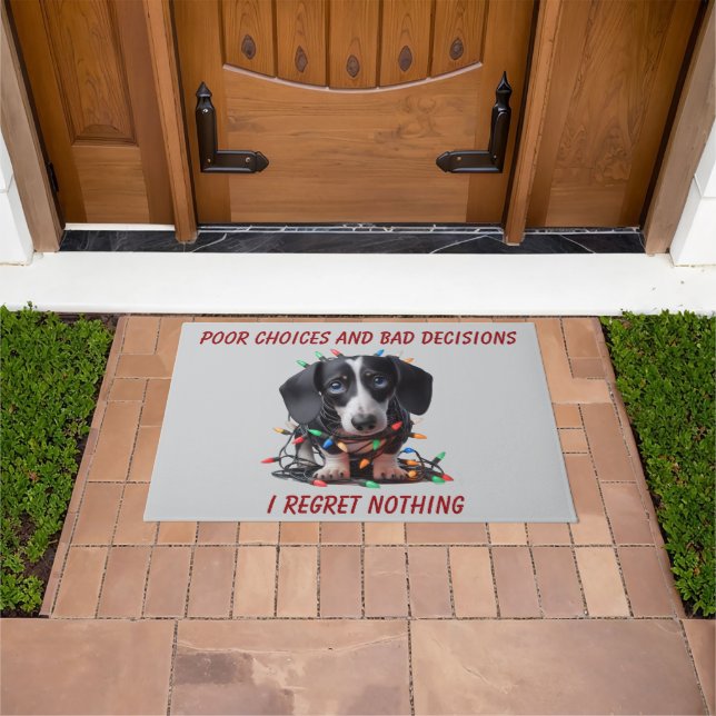 Dachshund Christmas  Doormat (Outdoor)