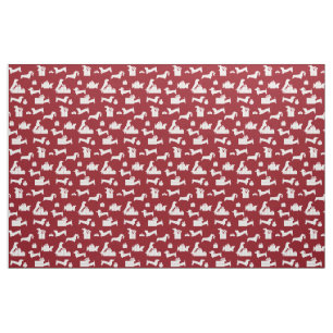 Dachshund Christmas Fabric