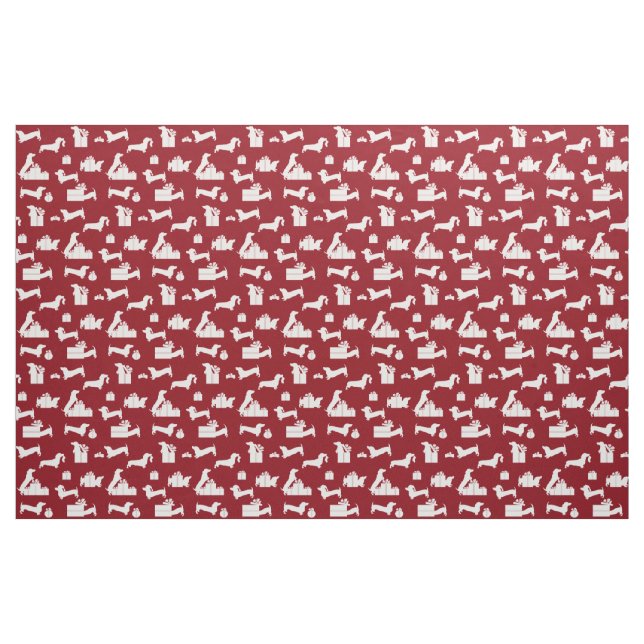 Dachshund Christmas Fabric (Fat Quarter)