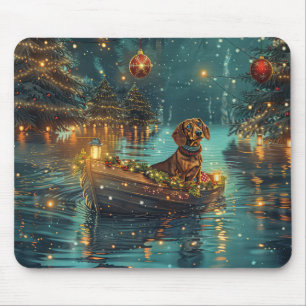 Dachshund Christmas Festive Voyage Mouse Pad