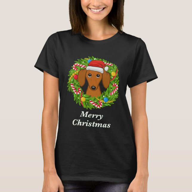 Dachshund Christmas  For Dog  Men Women Kids T-Shirt (Front)