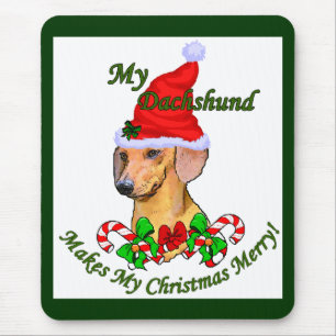 Dachshund Christmas Gifts Mouse Pad