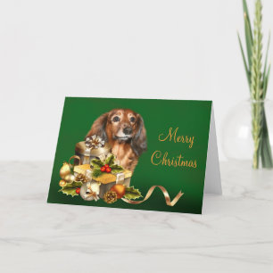 Dachshund Christmas Holiday Card