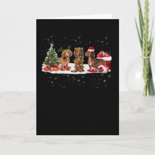 dachshund christmas lights gift for her card