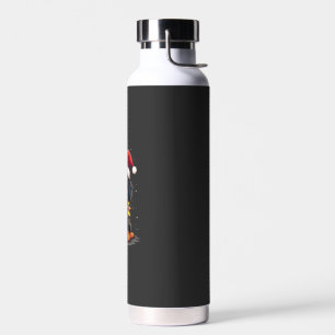 Dachshund Christmas Lights Santa Hat Xmas Dog Love Water Bottle