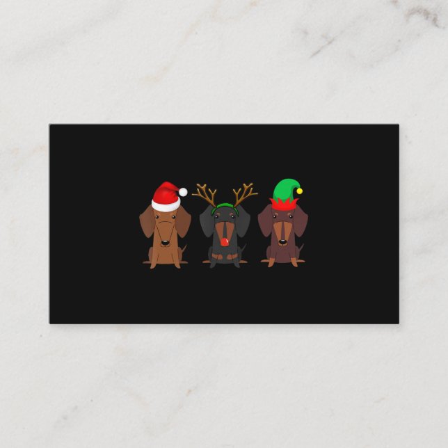 Dachshund Christmas Mum Women Weiner Dog Gift Enclosure Card (Front)