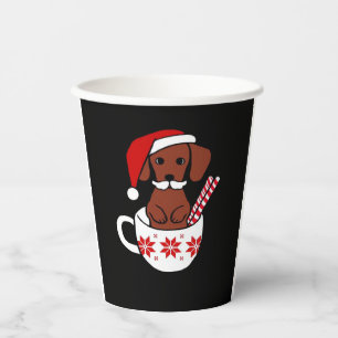 Dachshund Christmas Mustache Coffee Mug Classic T- Paper Cups