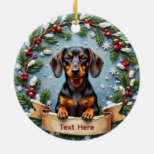 Dachshund Christmas Ornament
