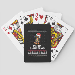 Dachshund Christmas Playing Cards
