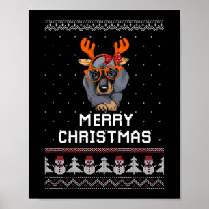 Dachshund Christmas Poster