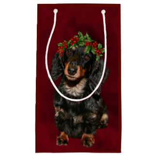 Dachshund Christmas Small Gift Bag