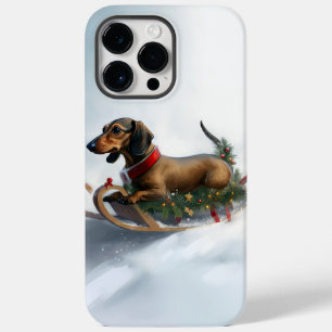Dachshund Christmas snow winter Case-Mate iPhone 14 Pro Max Case