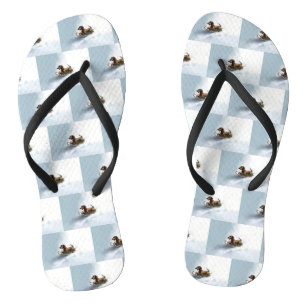 Dachshund Christmas snow winter Thongs
