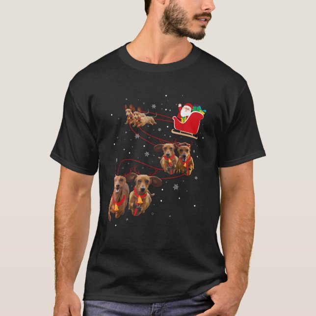 Dachshund Christmas  T-Shirt (Front)
