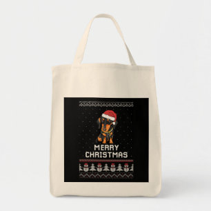 Dachshund Christmas Tote Bag