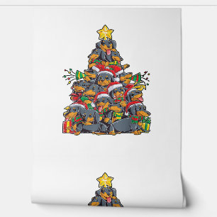 Dachshund Christmas Tree Dog Santa Xmas Boys Girls Wallpaper