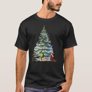 Dachshund Christmas Tree Holiday Funny Wiener Dog  T-Shirt
