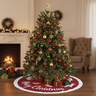 Dachshund Christmas Tree Skirt Merry Christmas