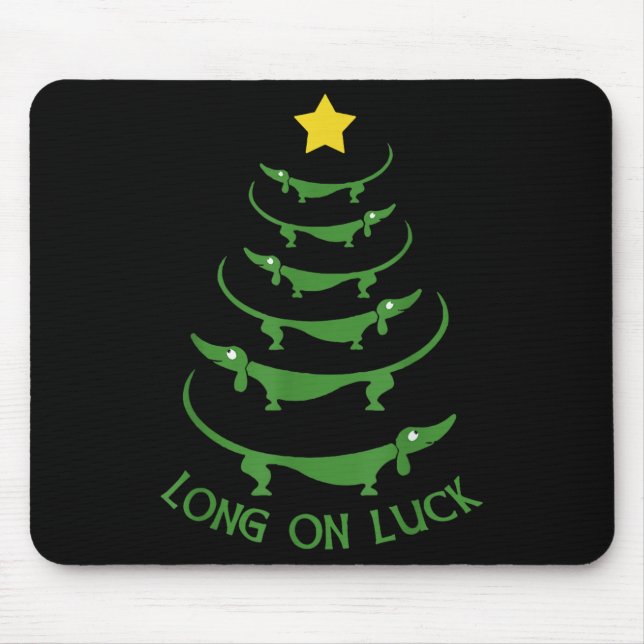 Dachshund Christmas Tree Weiner Dog Mum Dad Xmas P Mouse Pad (Front)