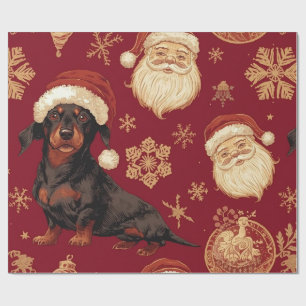 Dachshund christmas wrapping paper