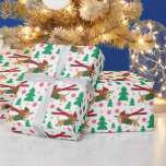Dachshund Christmas Wrapping Paper<br><div class="desc">Playful dachshund Christmas pattern.</div>
