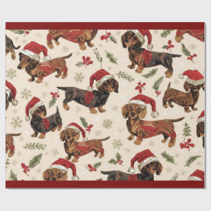 Dachshund christmas wrapping paper