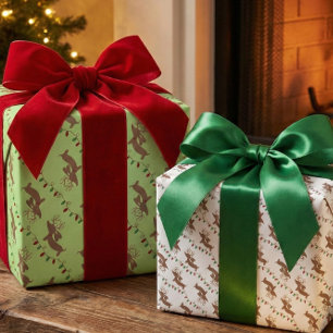 Dachshund Christmas Wrapping Paper - Two Styles