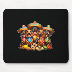 Dachshund Cinco De Mayo Wiener Dog Mouse Pad