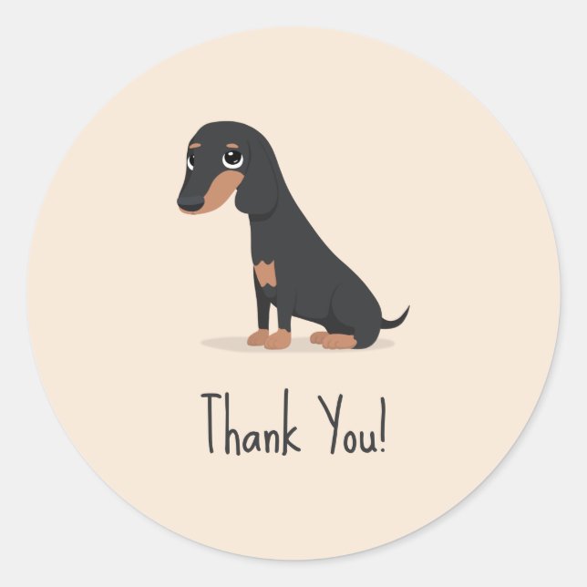 Dachshund Classic Round Sticker (Front)