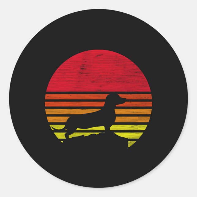 Dachshund Classic Round Sticker (Front)