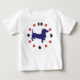 Dachshund Clock Baby T-Shirt