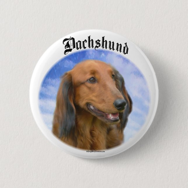 Dachshund Clouds 6 Cm Round Badge (Front)