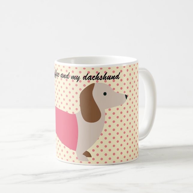 Dachshund Coffee Mug Doxie Lover Gift (Front Right)