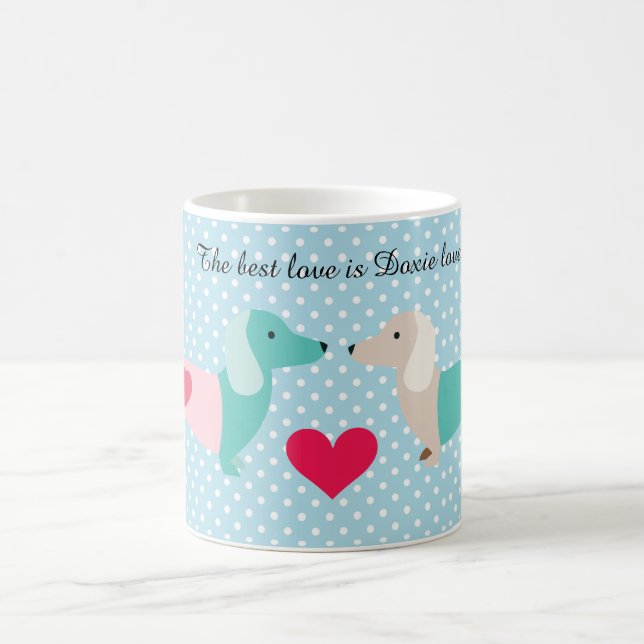 Dachshund Coffee Mug Doxie Valentine (Center)