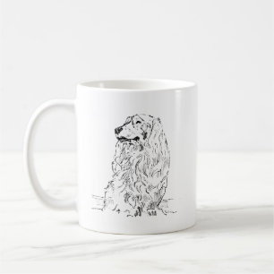 Dachshund Coffee Mug – Long Haired Sausage Dog