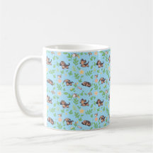Dachshund Coffee Mug Spring Floral Kawaii Dog Gift