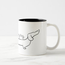Dachshund Coffee Two-Tone Mug
