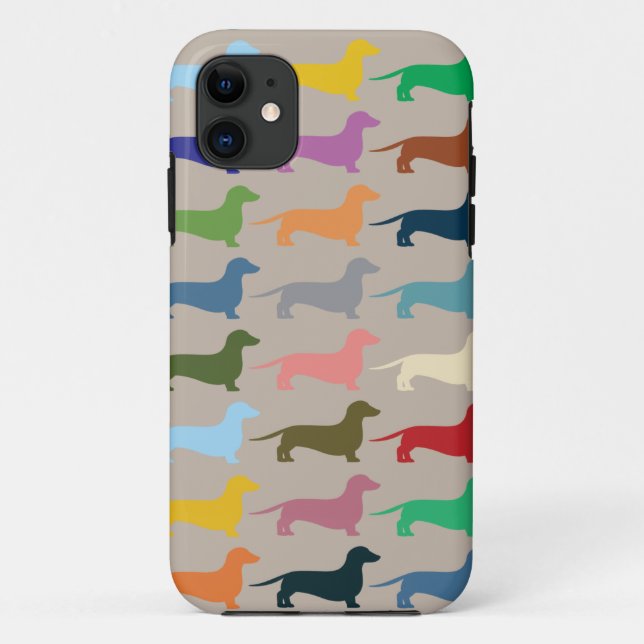 Dachshund colorful Iphone case (Back)