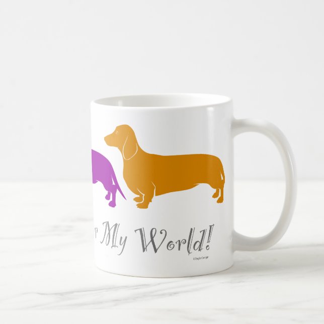 Dachshund Colour My World Coffee Mug (Right)