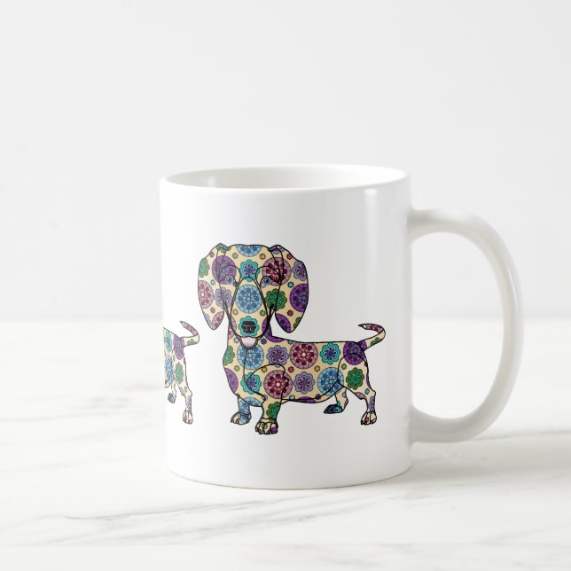 Dachshund - Coloured Coffee Mug (Right)