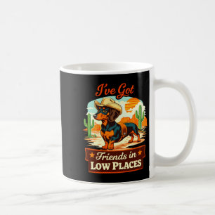 Dachshund cowboy retro western dog funny country coffee mug