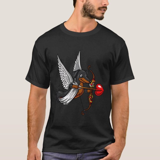 Dachshund Cupid T-Shirt (Front)