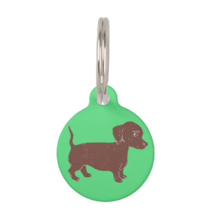 Dachshund Custom Round Dog Tag