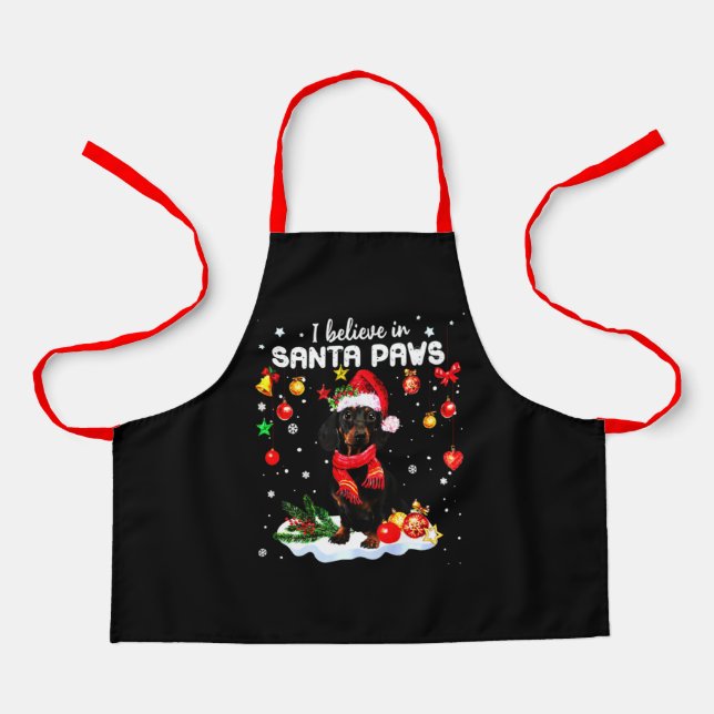 Dachshund Cute Christmas Apron (Front)