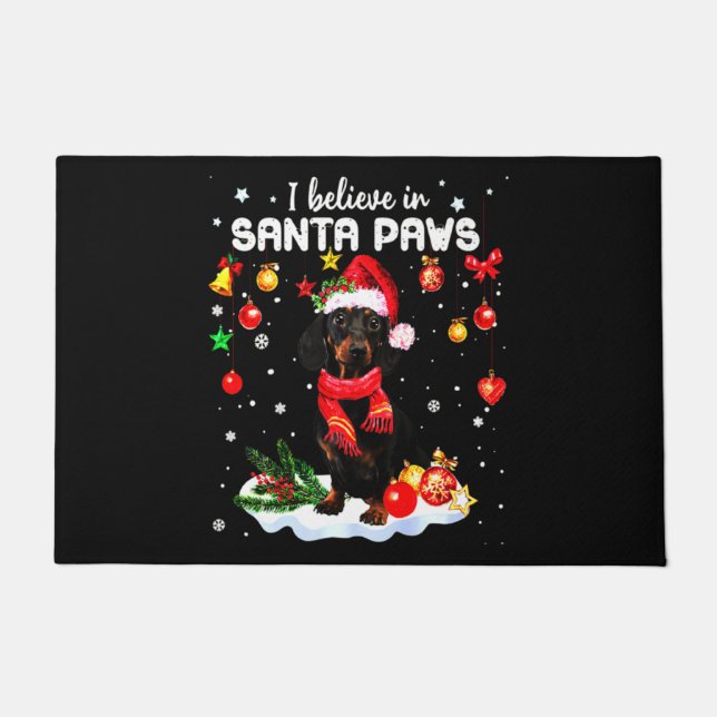 Dachshund Cute Christmas Doormat (Front)