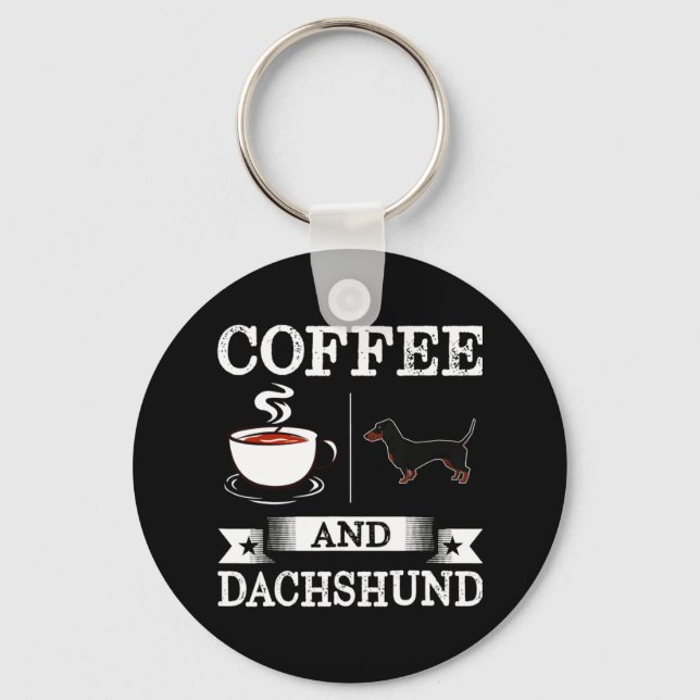 Dachshund Cute Dog Key Ring (Front)
