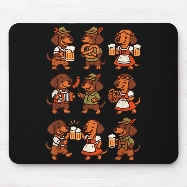 Dachshund Cute Sausage Dog German Men Women  Mouse Pad (Front)